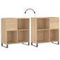 vidaXL Δισκοθήκη Sonoma Δρυς 84,5 x 38 x 89 εκ. από Επεξεργασμένο Ξύλο