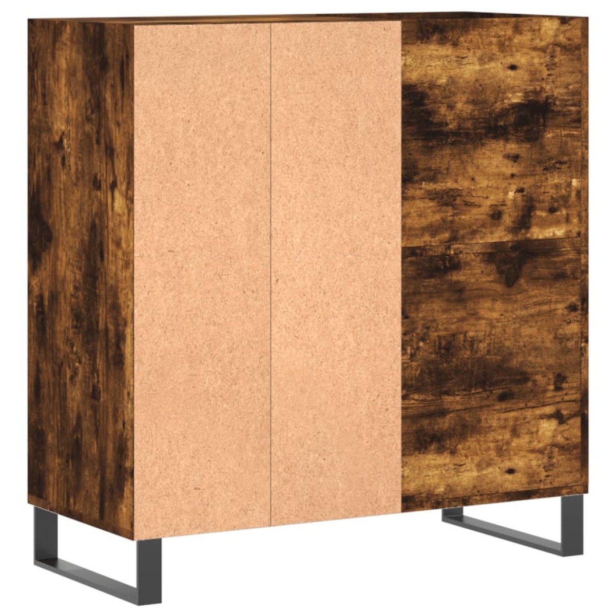 vidaXL Δισκοθήκη Καπνιστή Δρυς 84,5 x 38 x 89 εκ. από Επεξεργ. Ξύλο