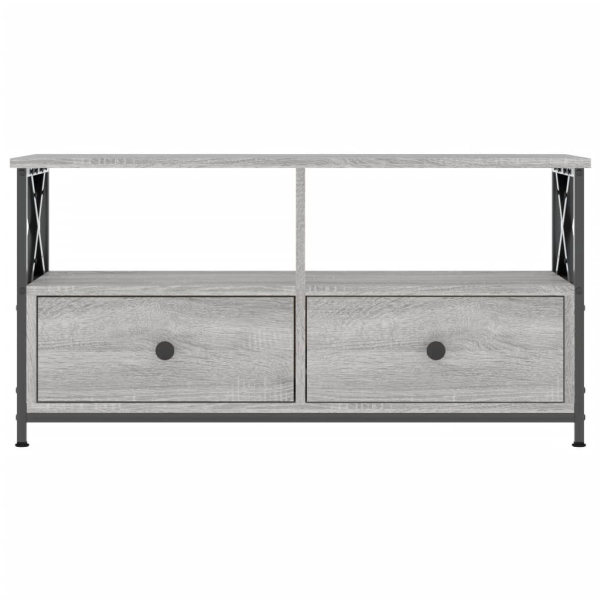 vidaXL Έπιπλο Τηλεόρασης Sonoma Γκρι 90x33x45 εκ. Επεξ. Ξύλο/Σίδερο