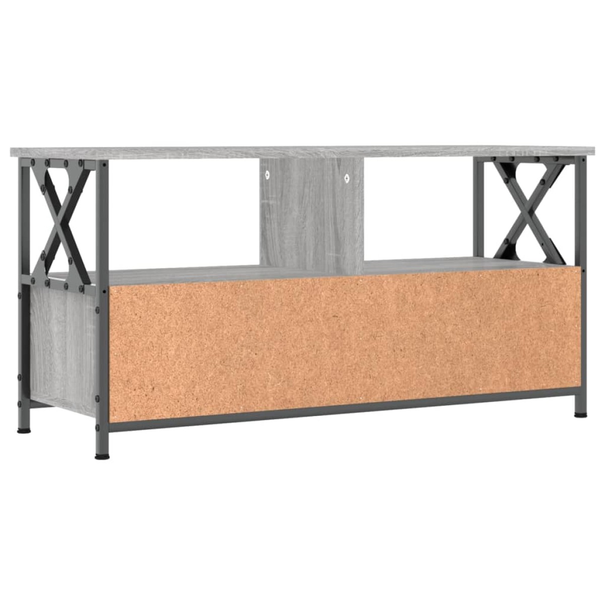 vidaXL Έπιπλο Τηλεόρασης Sonoma Γκρι 90x33x45 εκ. Επεξ. Ξύλο/Σίδερο
