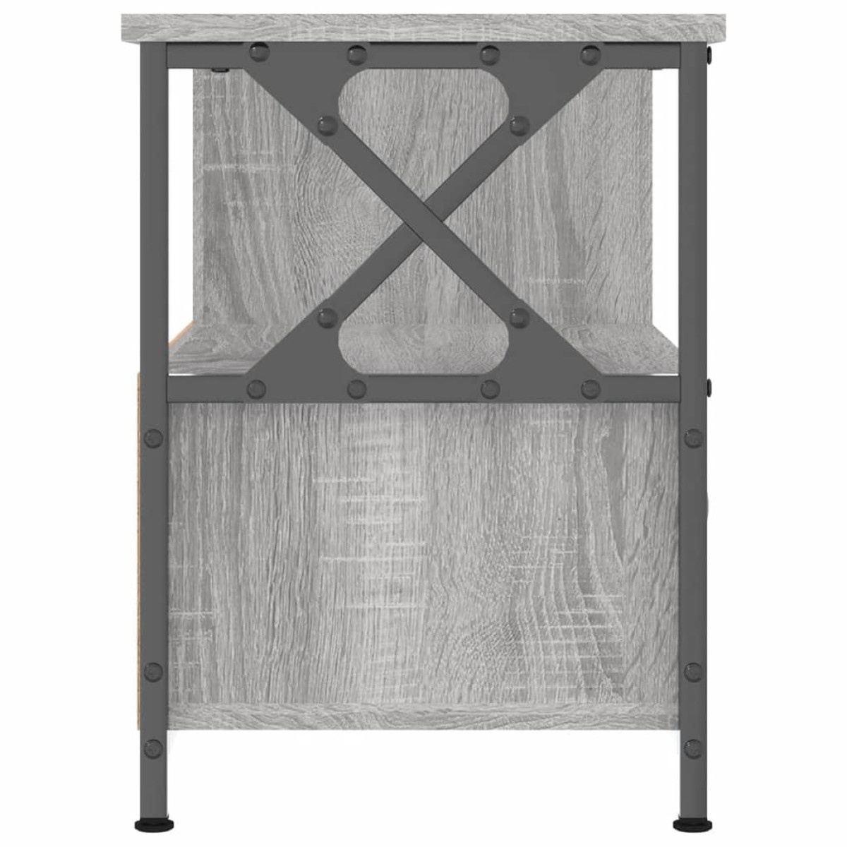 vidaXL Έπιπλο Τηλεόρασης Sonoma Γκρι 90x33x45 εκ. Επεξ. Ξύλο/Σίδερο