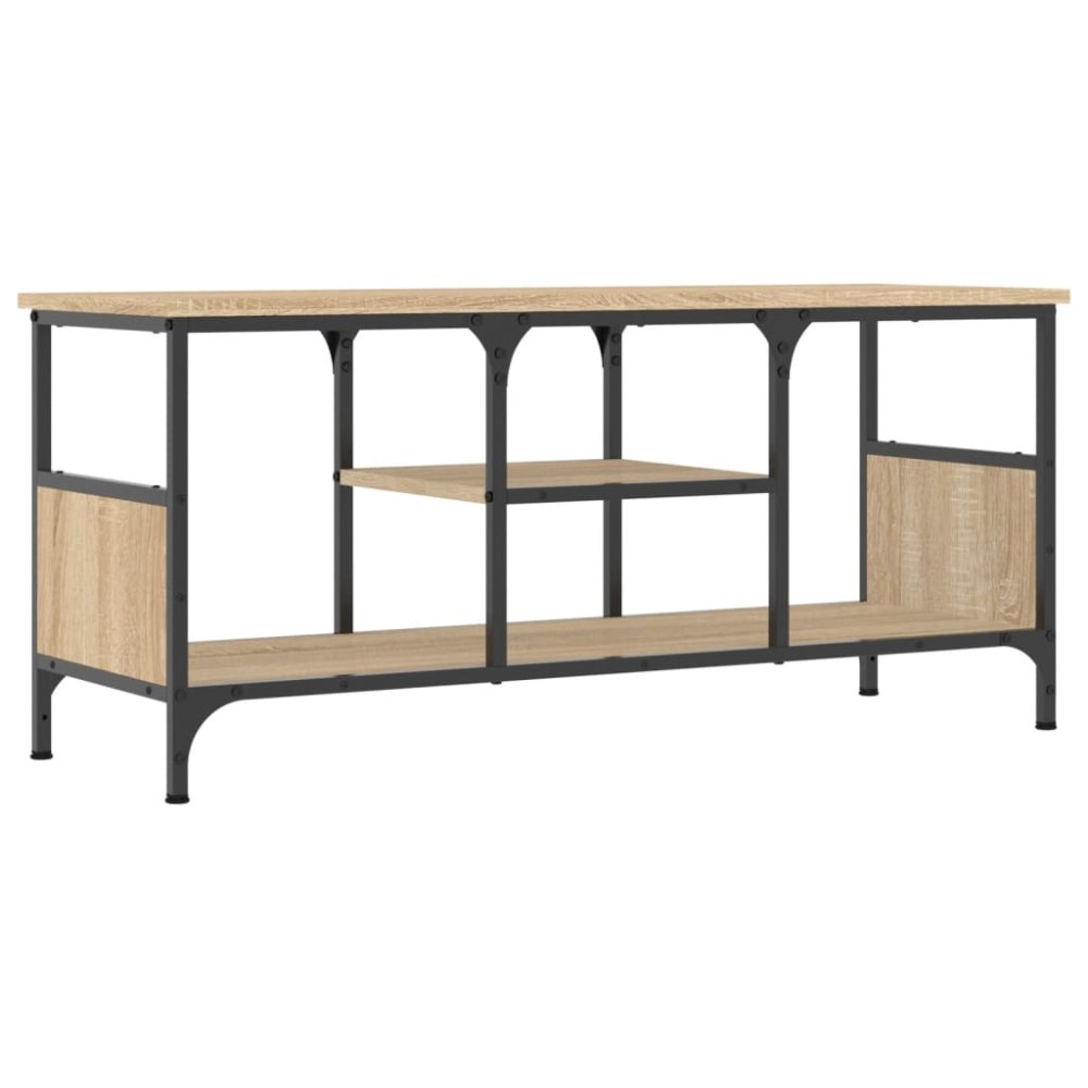 vidaXL Έπιπλο Τηλεόρασης Sonoma Δρυς 100x35x45 εκ. Επεξ. Ξύλο/Σίδερο
