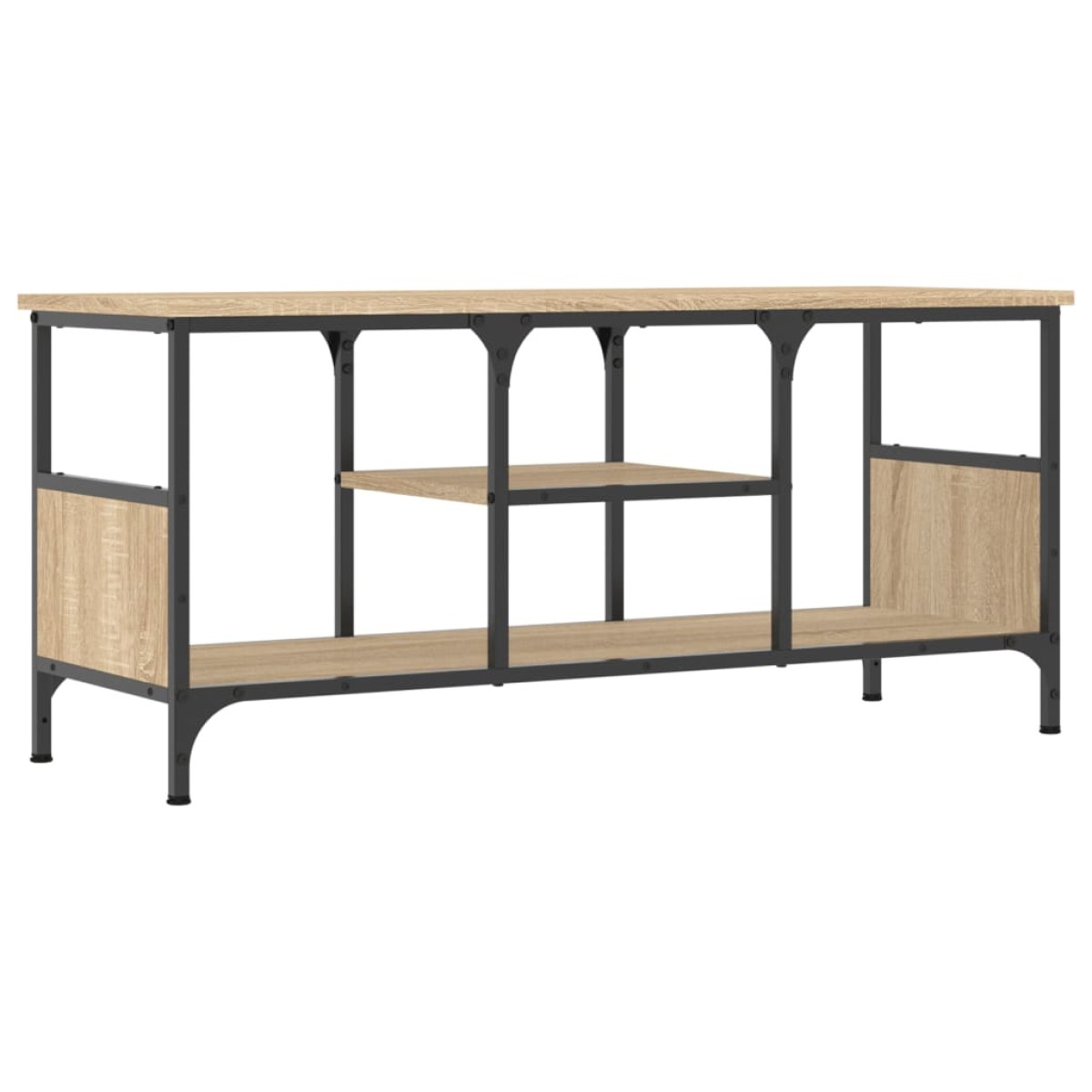 vidaXL Έπιπλο Τηλεόρασης Sonoma Δρυς 100x35x45 εκ. Επεξ. Ξύλο/Σίδερο