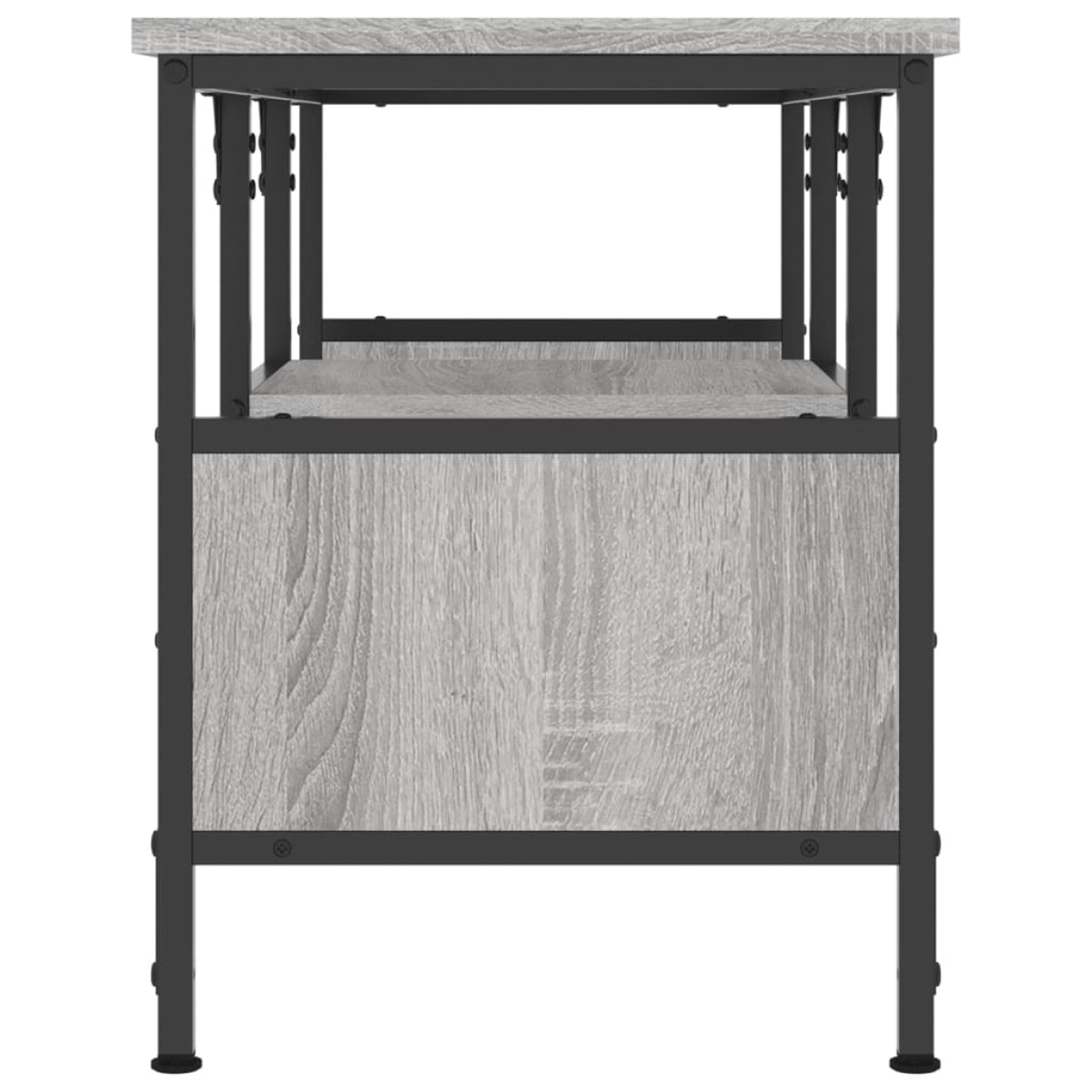 vidaXL Έπιπλο Τηλεόρασης Sonoma Γκρι 100x35x45 εκ. Επεξ. Ξύλο/Σίδερο