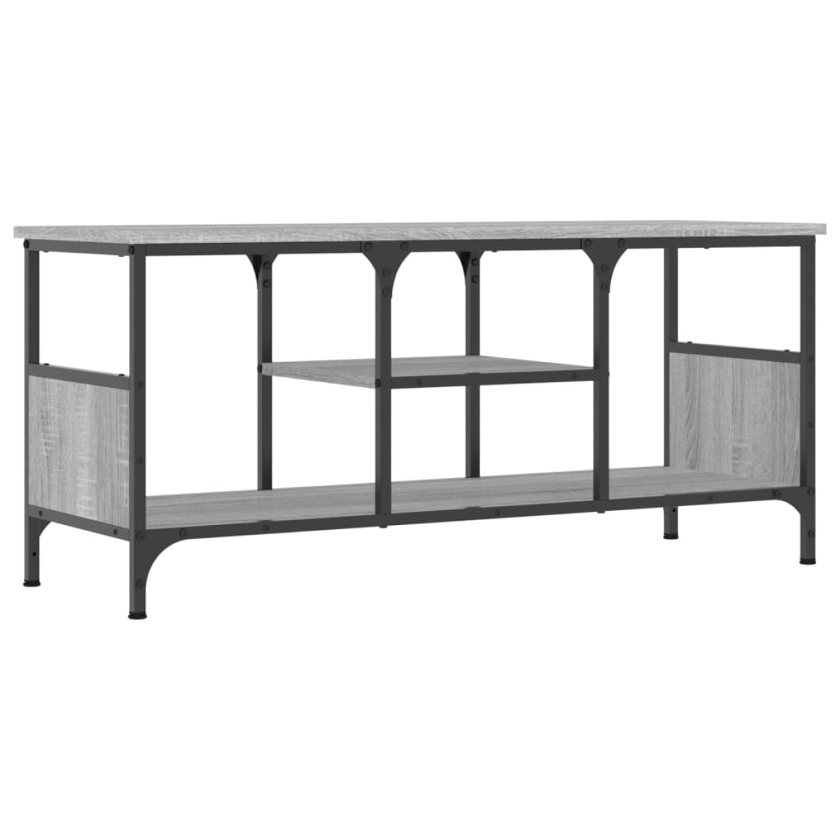 vidaXL Έπιπλο Τηλεόρασης Sonoma Γκρι 100x35x45 εκ. Επεξ. Ξύλο/Σίδερο
