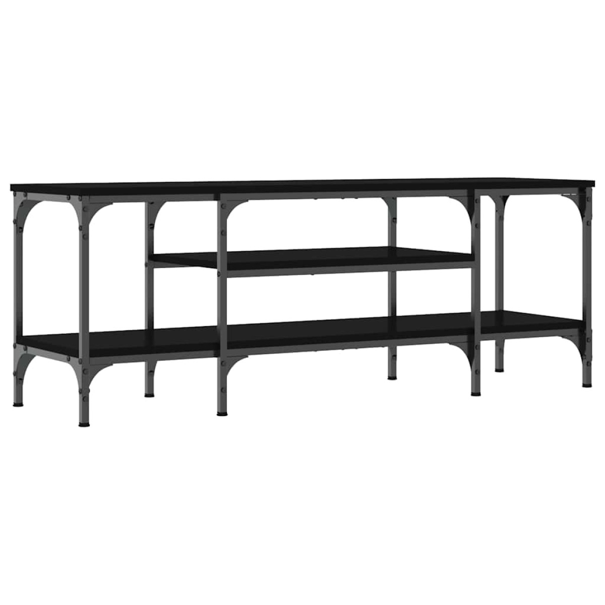 vidaXL Έπιπλο Τηλεόρασης Μαύρο 121 x 35 x 45 εκ. Επεξεργ. Ξύλο/Σίδερο