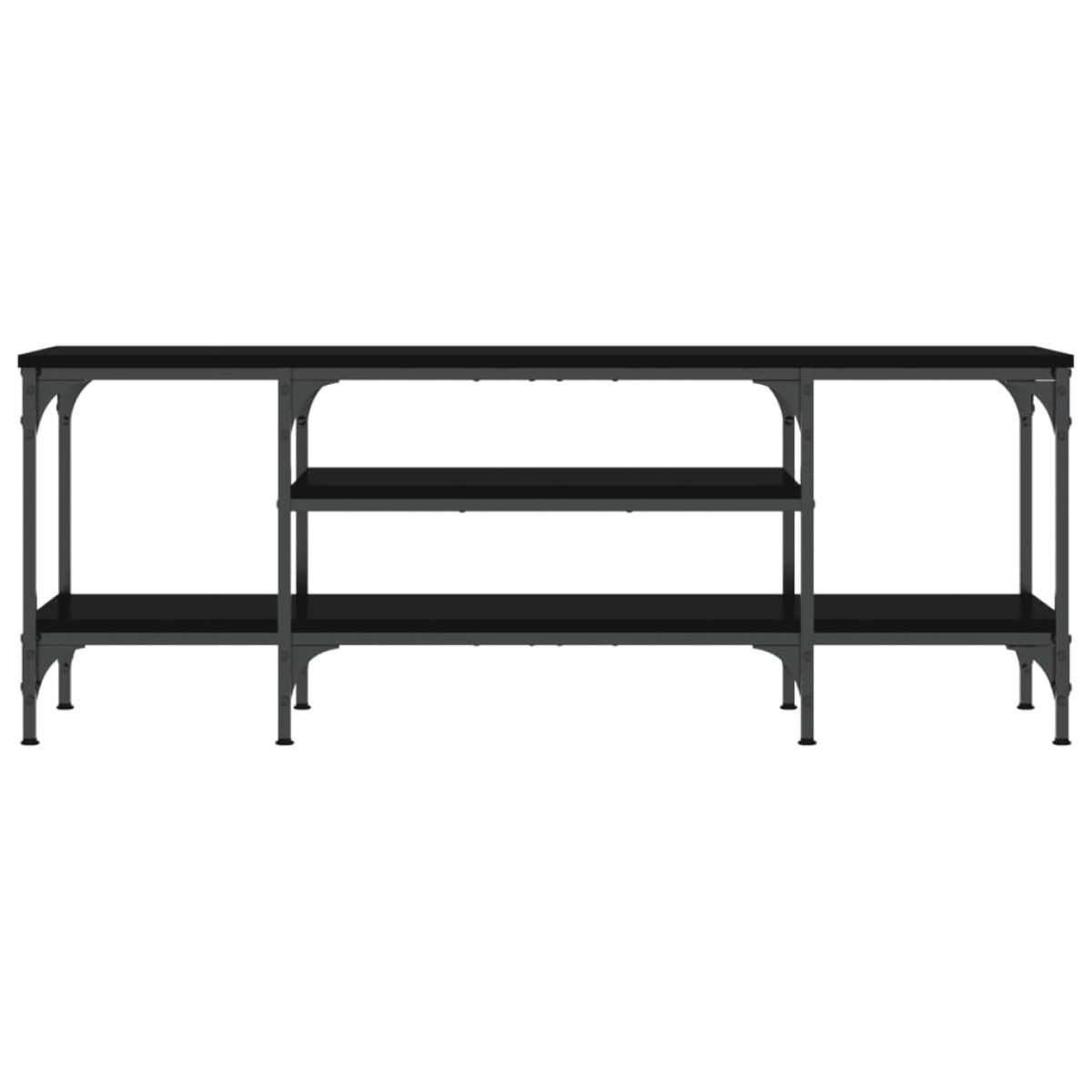 vidaXL Έπιπλο Τηλεόρασης Μαύρο 121 x 35 x 45 εκ. Επεξεργ. Ξύλο/Σίδερο