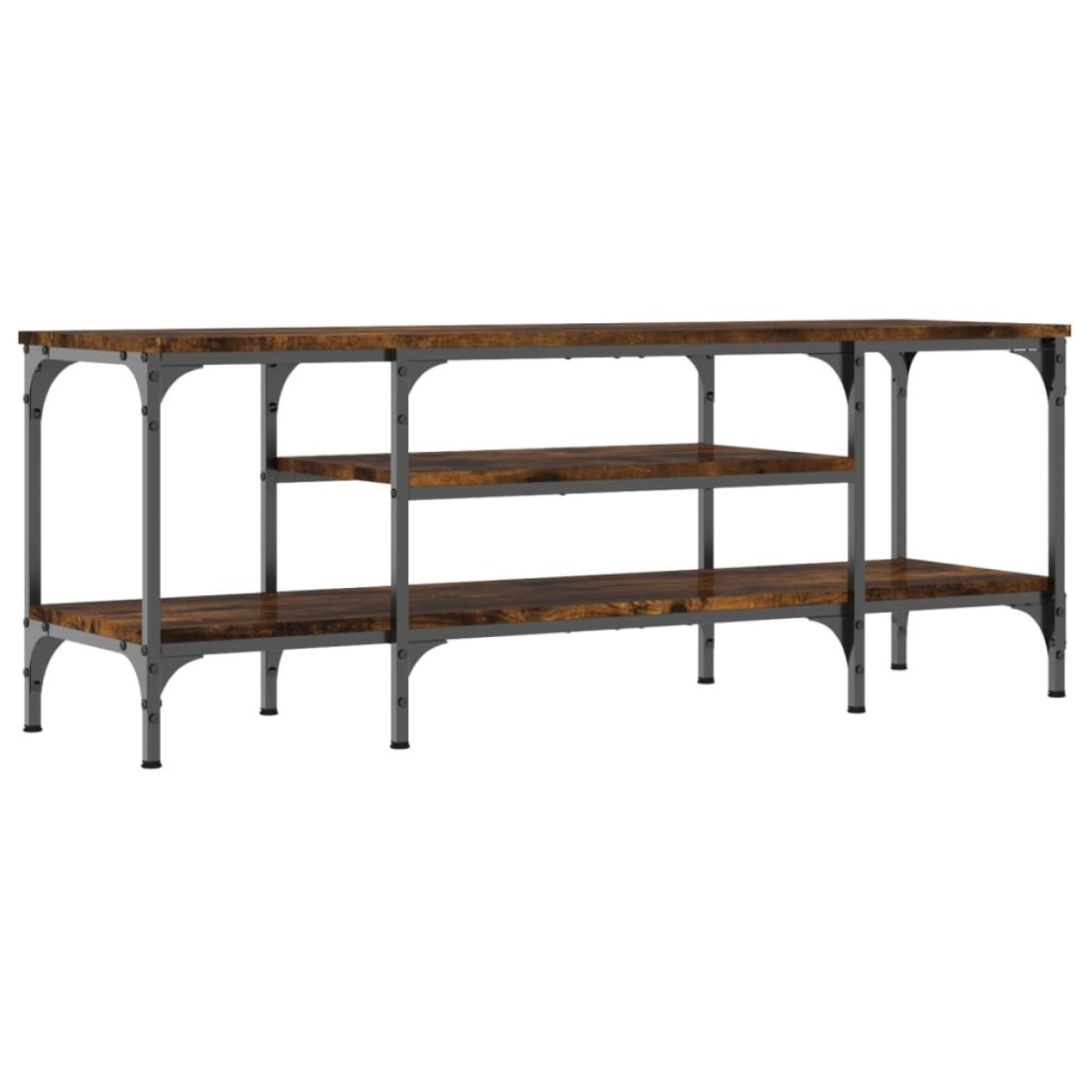 vidaXL Έπιπλο Τηλεόρασης Καπνιστή Δρυς 121x35x45 εκ. Επεξ. Ξύλο/Σίδερο