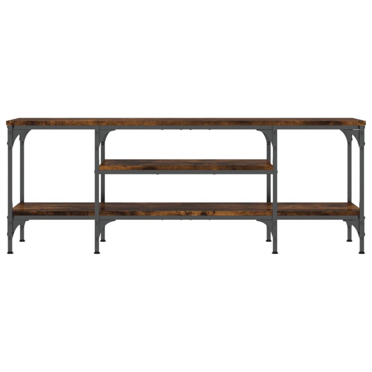 vidaXL Έπιπλο Τηλεόρασης Καπνιστή Δρυς 121x35x45 εκ. Επεξ. Ξύλο/Σίδερο