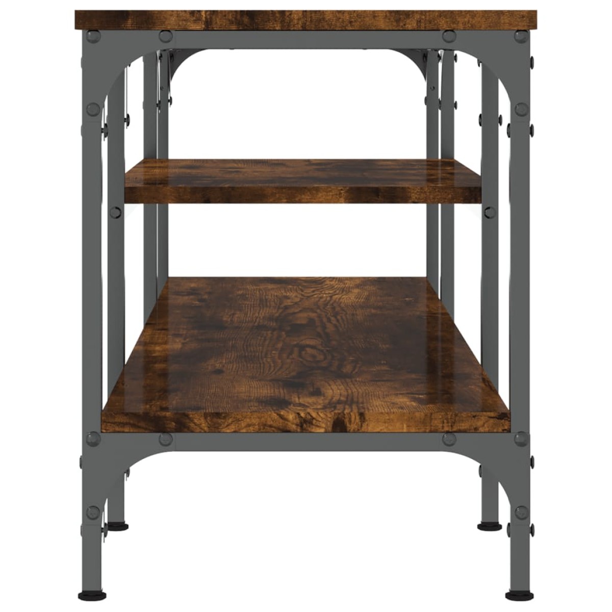vidaXL Έπιπλο Τηλεόρασης Καπνιστή Δρυς 121x35x45 εκ. Επεξ. Ξύλο/Σίδερο