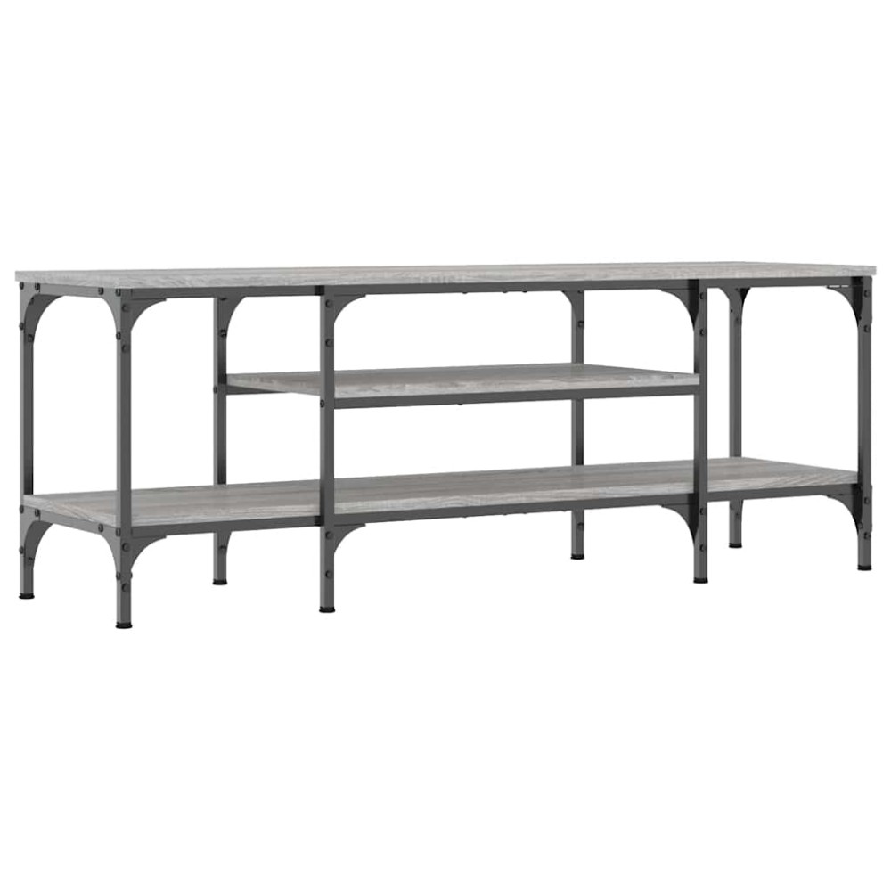 vidaXL Έπιπλο Τηλεόρασης Sonoma Γκρι 121x35x45 εκ. Επεξ. Ξύλο/Σίδερο