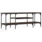 vidaXL Έπιπλο Τηλεόρασης Καφέ Δρυς 121x35x45 εκ. Επεξ. Ξύλο/Σίδερο