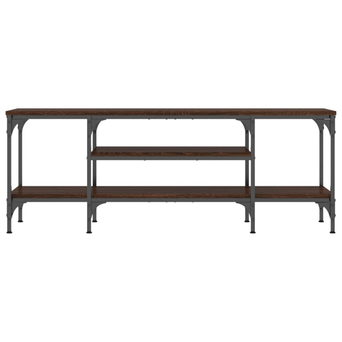 vidaXL Έπιπλο Τηλεόρασης Καφέ Δρυς 121x35x45 εκ. Επεξ. Ξύλο/Σίδερο