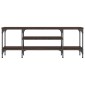 vidaXL Έπιπλο Τηλεόρασης Καφέ Δρυς 121x35x45 εκ. Επεξ. Ξύλο/Σίδερο