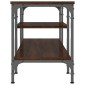 vidaXL Έπιπλο Τηλεόρασης Καφέ Δρυς 121x35x45 εκ. Επεξ. Ξύλο/Σίδερο