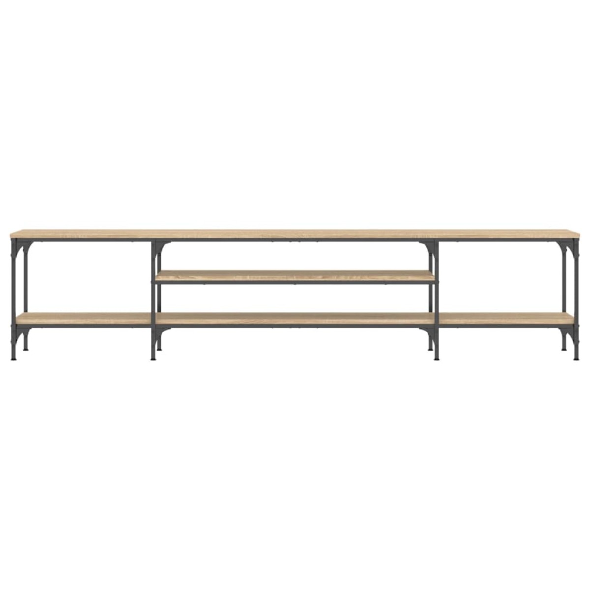 vidaXL Έπιπλο Τηλεόρασης Sonoma Δρυς 201x35x45 εκ. Επεξ. Ξύλο/Σίδερο