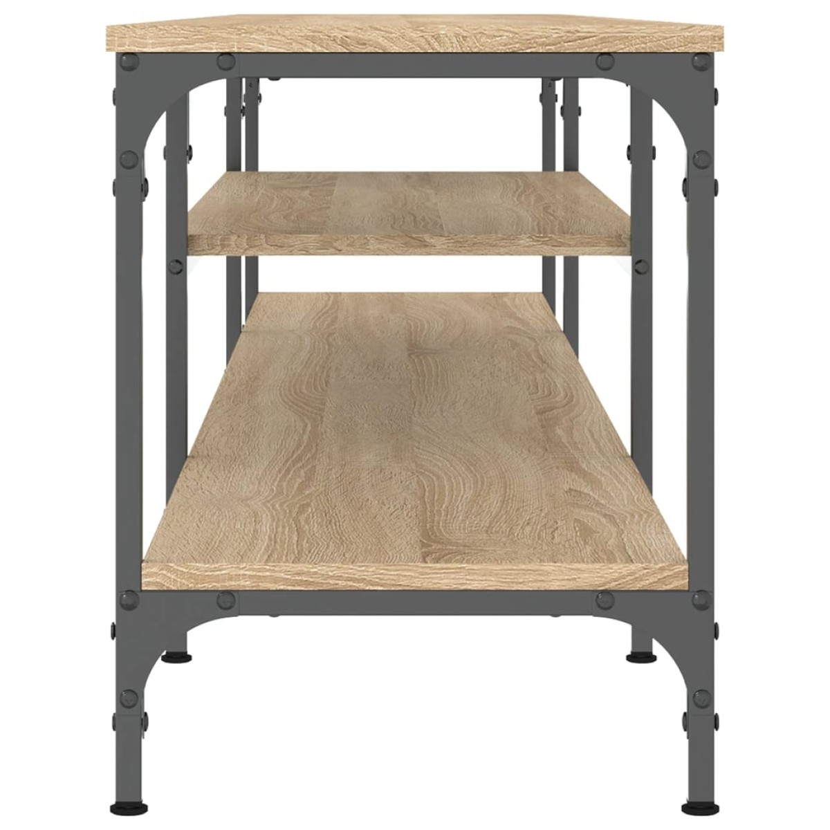 vidaXL Έπιπλο Τηλεόρασης Sonoma Δρυς 201x35x45 εκ. Επεξ. Ξύλο/Σίδερο