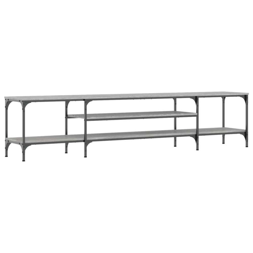 vidaXL Έπιπλο Τηλεόρασης Sonoma Γκρι 201x35x45 εκ. Επεξ. Ξύλο/Σίδερο
