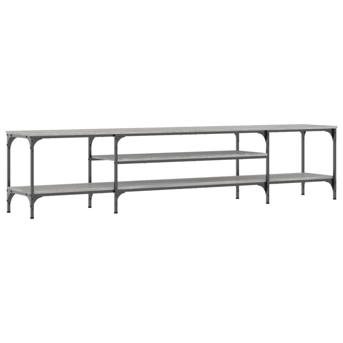 vidaXL Έπιπλο Τηλεόρασης Sonoma Γκρι 201x35x45 εκ. Επεξ. Ξύλο/Σίδερο