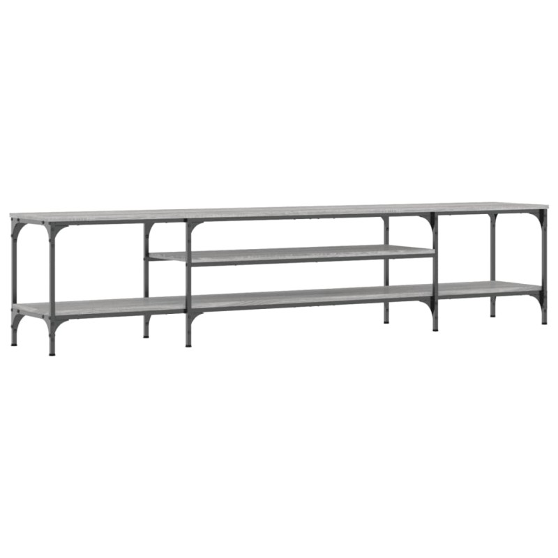 vidaXL Έπιπλο Τηλεόρασης Sonoma Γκρι 201x35x45 εκ. Επεξ. Ξύλο/Σίδερο