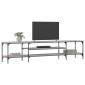 vidaXL Έπιπλο Τηλεόρασης Sonoma Γκρι 201x35x45 εκ. Επεξ. Ξύλο/Σίδερο