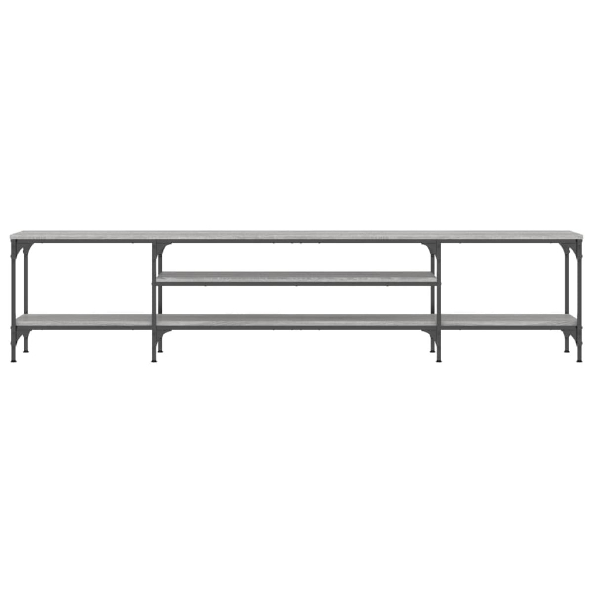vidaXL Έπιπλο Τηλεόρασης Sonoma Γκρι 201x35x45 εκ. Επεξ. Ξύλο/Σίδερο