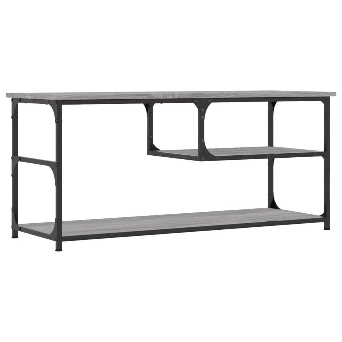 vidaXL Έπιπλο Τηλεόρασης Γκρι Sonoma 103x38x46,5 εκ. Επεξ. Ξύλο/Ατσάλι