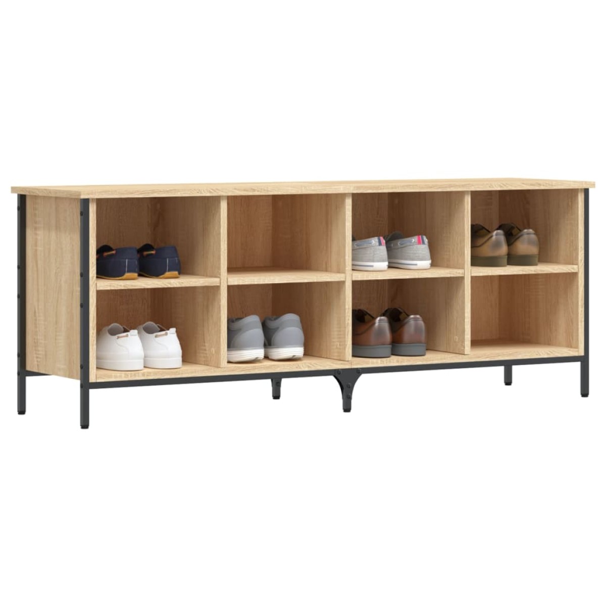 vidaXL Παπουτσοθήκη Sonoma Δρυς 131 x 35 x 50 εκ. από Επεξεργ. Ξύλο