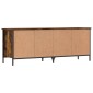 vidaXL Παπουτσοθήκη Καπνιστή Δρυς 131 x 35 x 50 εκ. από Επεξεργ. Ξύλο