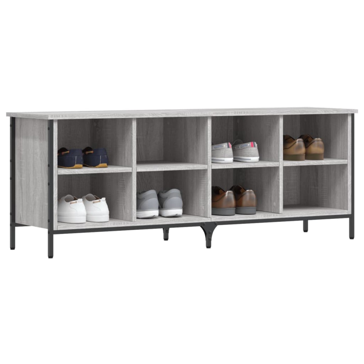 vidaXL Παπουτσοθήκη Γκρι Sonoma 131 x 35 x 50 εκ. από Επεξεργ. Ξύλο