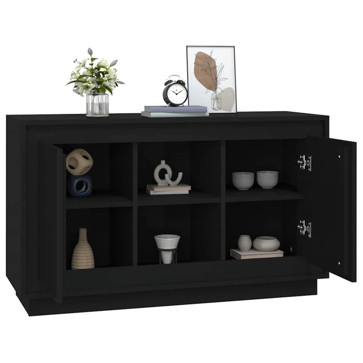 vidaXL Ντουλάπι Μαύρο 102 x 35 x 60 εκ. από Επεξεργασμένο Ξύλο