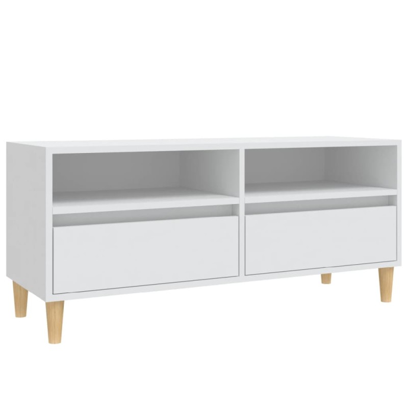 vidaXL Έπιπλο Τηλεόρασης Λευκό 100x34,5x44,5 εκ. Επεξεργασμένο Ξύλο