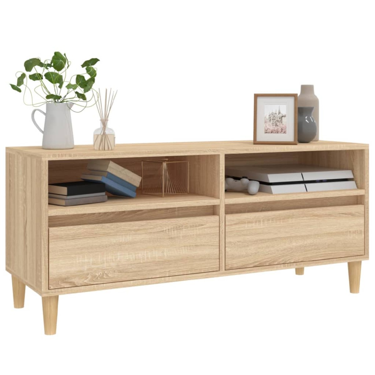 vidaXL Έπιπλο Τηλεόρασης Sonoma Δρυς 100 x 34,5 x 44,5 εκ. Επεξ. Ξύλο