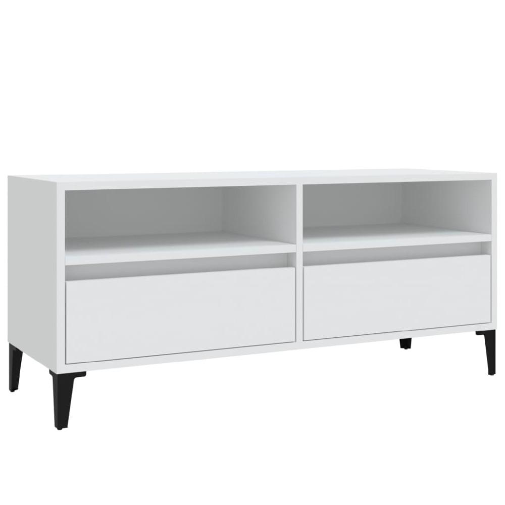 vidaXL Έπιπλο Τηλεόρασης Λευκό 100x34,5x44,5 εκ. Επεξεργασμένο Ξύλο