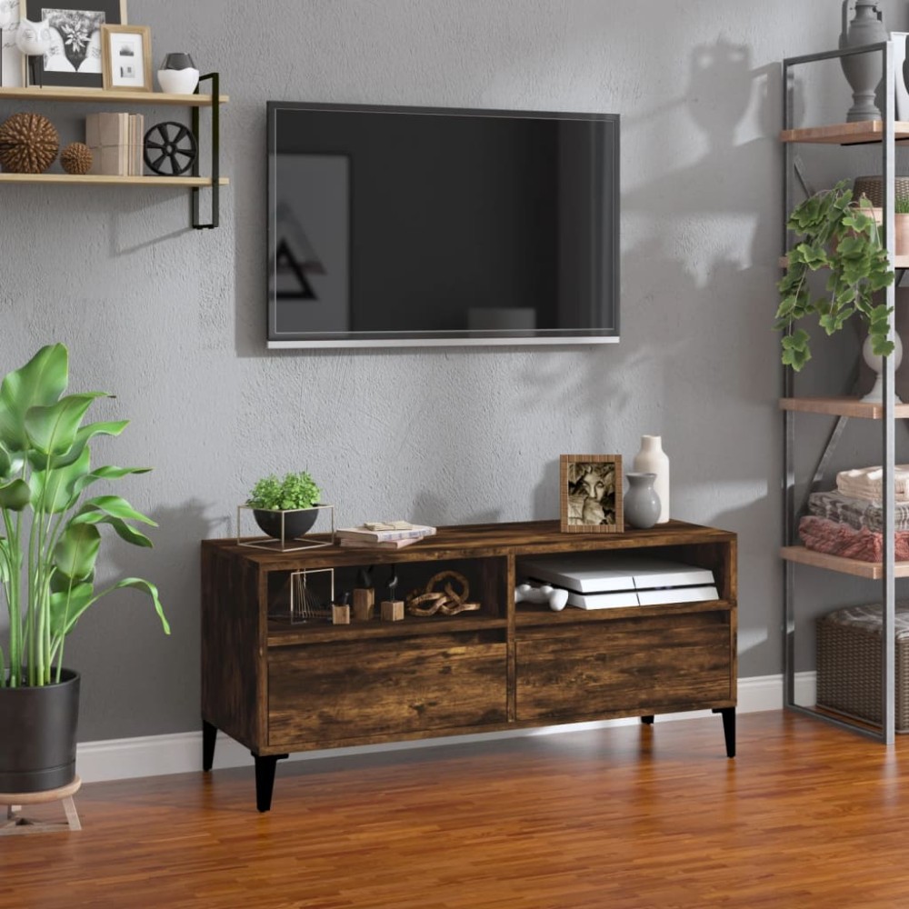 vidaXL Έπιπλο Τηλεόρασης Καπνιστή Δρυς 100x34,5x44,5 εκ. Επεξ. Ξύλο