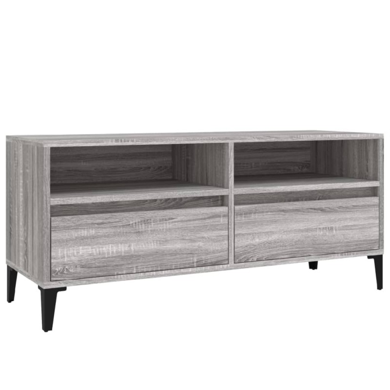 vidaXL Έπιπλο Τηλεόρασης Γκρι Sonoma 100x34,5x44,5εκ. Επεξεργ. Ξύλο