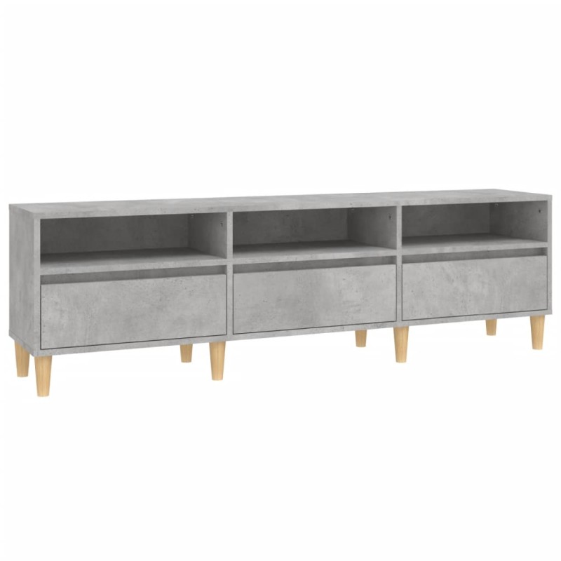vidaXL Έπιπλο Τηλεόρασης Γκρι Σκυρ. 150x30x44,5 εκ. Επεξ. Ξύλο