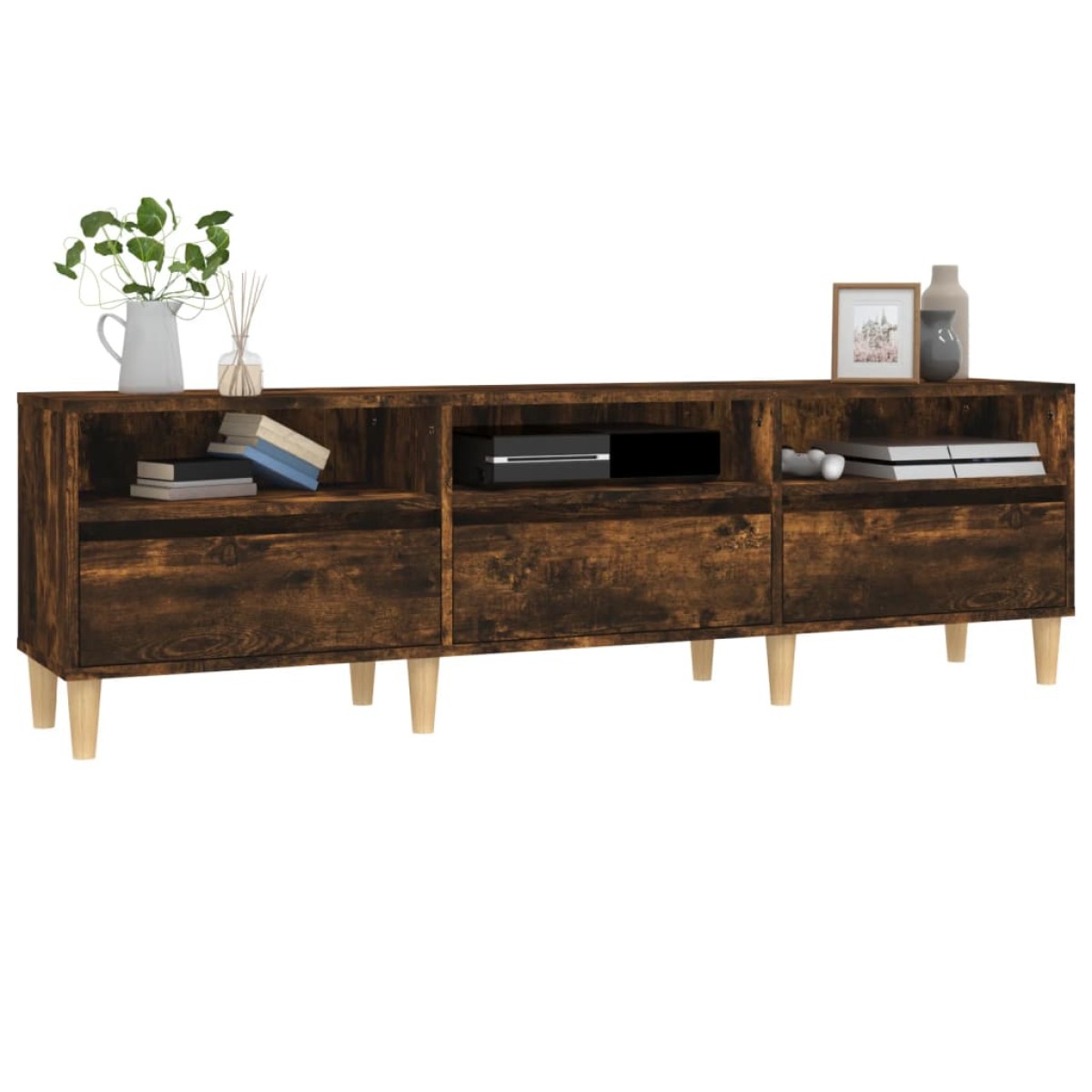 vidaXL Έπιπλο Τηλεόρασης Καπνιστή Δρυς 150x30x44,5 εκ. Επεξ. Ξύλο