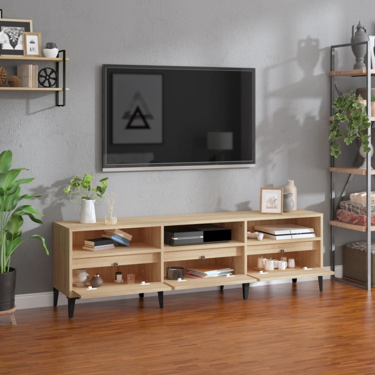 vidaXL Έπιπλο Τηλεόρασης Sonoma Δρυς 150x30x44,5 εκ. Επεξ. Ξύλο
