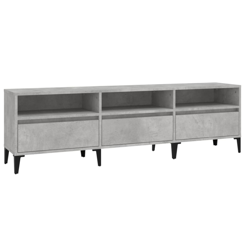 vidaXL Έπιπλο Τηλεόρασης Γκρι Σκυρ. 150x30x44,5 εκ. Επεξ. Ξύλο