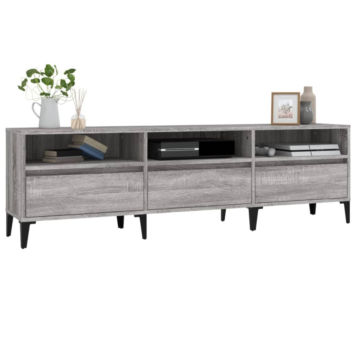 vidaXL Έπιπλο Τηλεόρασης Γκρι Sonoma 150x30x44,5 εκ. από Επεξεργ. Ξύλο