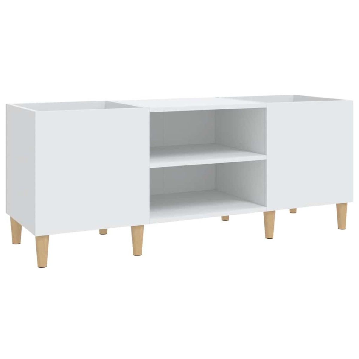 vidaXL Δισκοθήκη Λευκή 121 x 38 x 48 εκ. Επεξεργασμένο Ξύλο