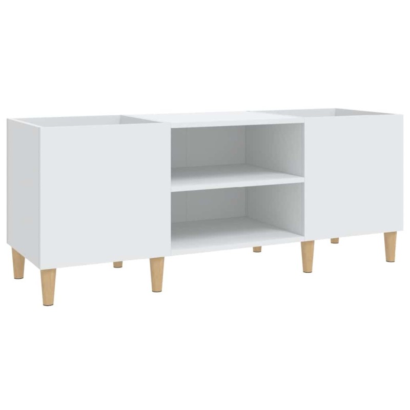 vidaXL Ντουλάπι Δίσκων Λευκό 121x38x48 εκ. από Τεχνητό Ξύλο