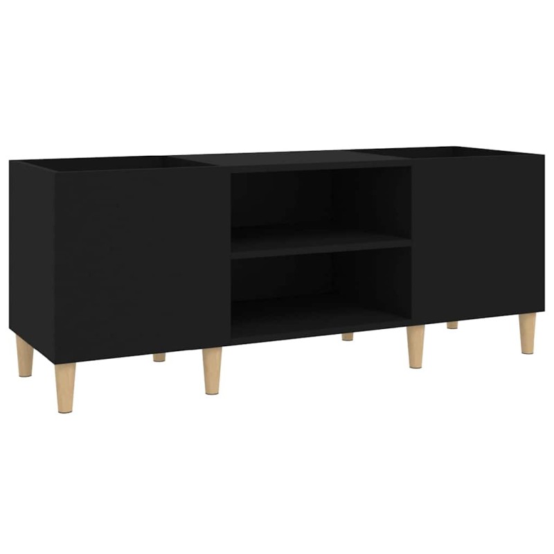 vidaXL Έπιπλο Δίσκων Μαύρο 121 x 38 x 48 εκ. από Επεξεργασμένο Ξύλο