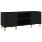 vidaXL Έπιπλο Δίσκων Μαύρο 121 x 38 x 48 εκ. από Επεξεργασμένο Ξύλο