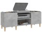 vidaXL Δισκοθήκη Γκρι Σκυροδέματος 121x38x48 εκ. Επεξεργασμένο Ξύλο