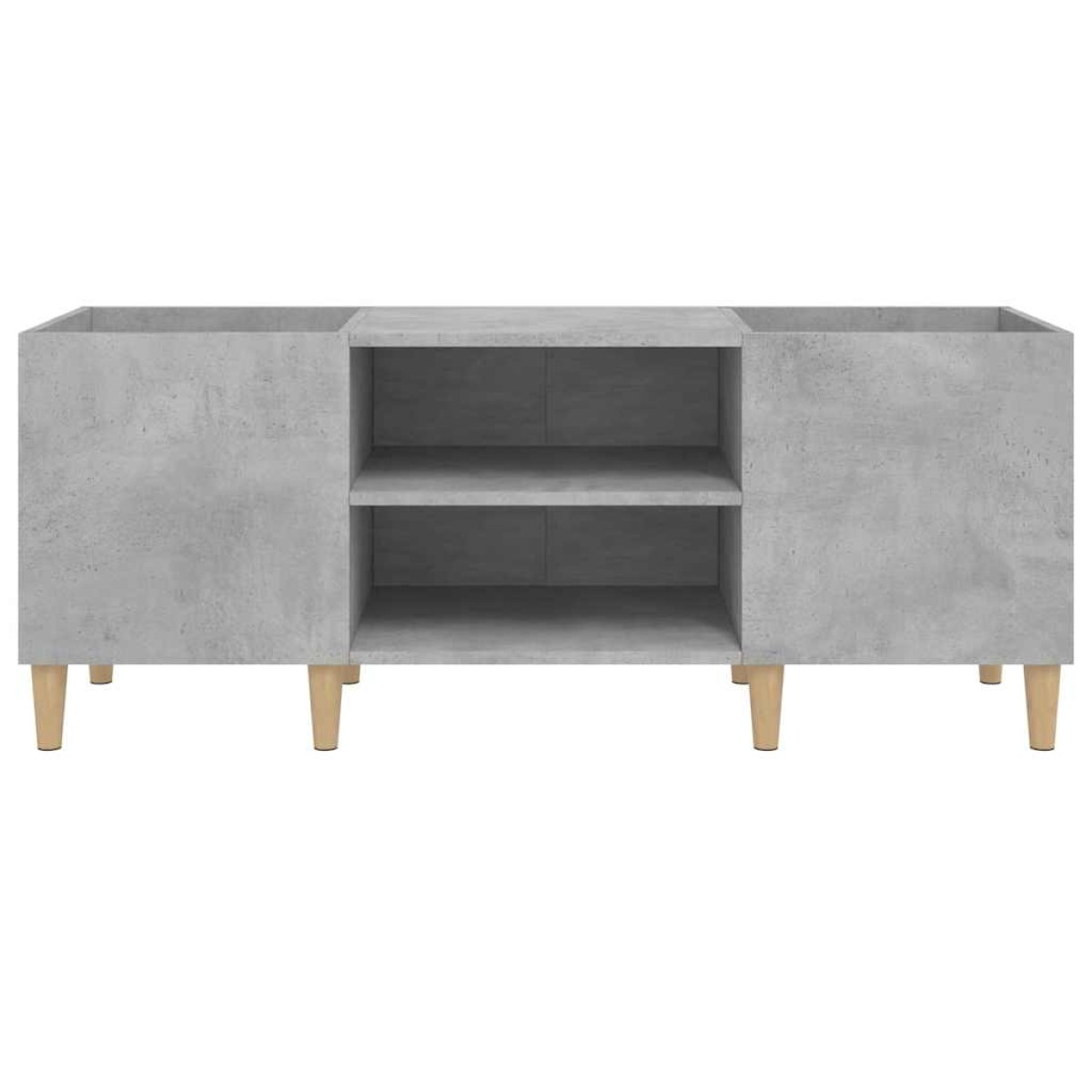 vidaXL Δισκοθήκη Γκρι Σκυροδέματος 121x38x48 εκ. Επεξεργασμένο Ξύλο