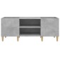 vidaXL Δισκοθήκη Γκρι Σκυροδέματος 121x38x48 εκ. Επεξεργασμένο Ξύλο