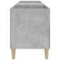 vidaXL Δισκοθήκη Γκρι Σκυροδέματος 121x38x48 εκ. Επεξεργασμένο Ξύλο