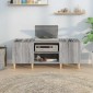vidaXL Δισκοθήκη Γκρι Sonoma 121 x 38 x 48 εκ. από Επεξεργασμένο Ξύλο